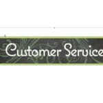 Natural Collection's large 9" tall by 36" wide hanging department sign with text "Customer Service" for department wayfinding.