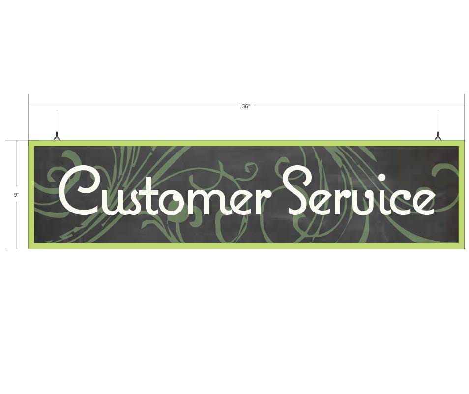 Department Sign, Hanging (Natural) - Customer Service Shop2It Retail - Department Sign, Hanging (Natural) - Customer Service