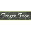 Natural Collection's large 9" tall by 36" wide hanging department sign with text "Frozen Food" for Frozen Dept wayfinding.
