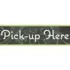 Natural Collection's large 9" tall by 36" wide hanging department sign with text "Rx Pick-up" for Pharmacy Dept Wayfinding.