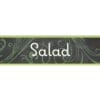 Natural Collection's large 9" tall by 36" wide hanging department sign with text "Salad" for Prepared Food Dept Wayfinding.