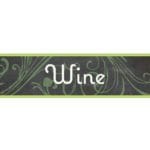 Natural Collection's large 9" tall by 36" wide hanging department sign with text "Wine" for Alcohol Department Wayfinding.