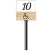 Tradtional Collection's checkstand cube for ADA Lane with number(s) on front & back.ADA symbol is all four sides of the base
