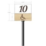 Traditional Collection's checkstand cube for the ADA Lane with dimensions of 11.5" tall by 11.5" wide with a 5" base.