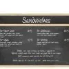 Traditional Collection's single sided Menu Chalkboard hanging sign with removeable chalkboard inserts for easy updating.