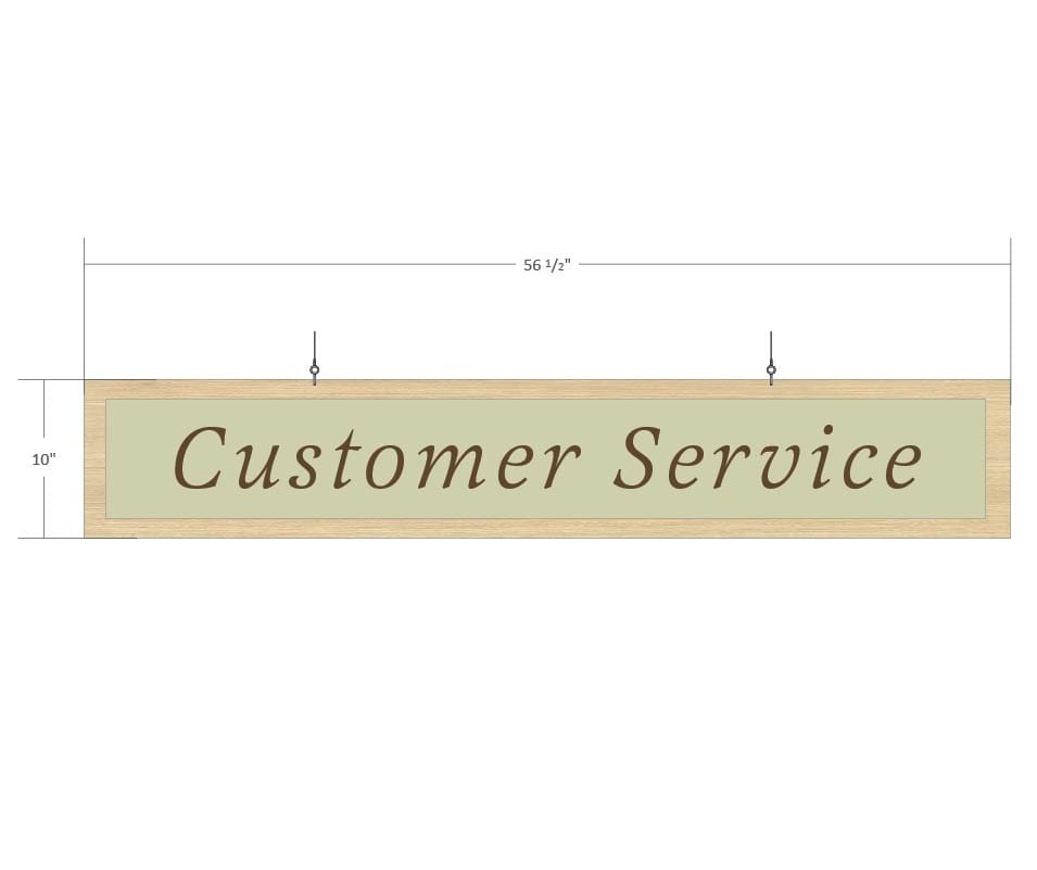 Department Sign, Hanging (Traditional) - Customer Service Shop2It Retail - Department Sign, Hanging (Traditional) - Customer Service