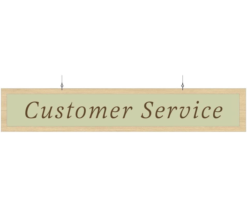 Department Sign, Hanging (Traditional) - Customer Service Shop2It Retail - Department Sign, Hanging (Traditional) - Customer Service