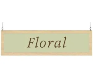 Shop2It Retail - Department Sign, Hanging (Traditional) - Floral