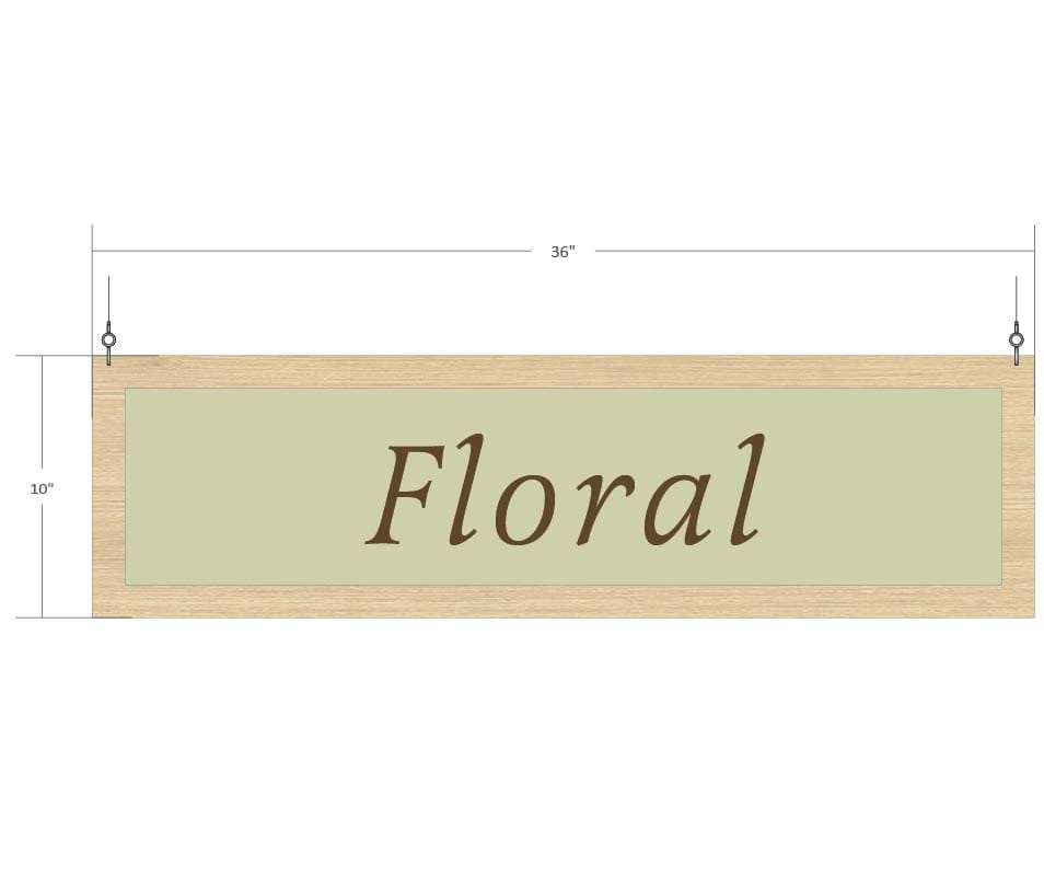 Department Sign, Hanging (Traditional) - Floral Shop2It Retail - Department Sign, Hanging (Traditional) - Floral