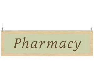 Shop2It Retail - Department Sign, Hanging (Traditional) - Pharmacy