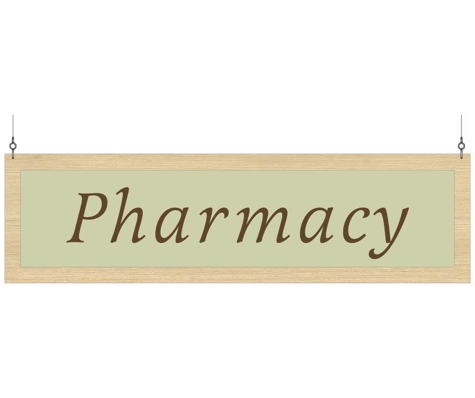 Shop2It Retail - Department Sign, Hanging (Traditional) - Pharmacy