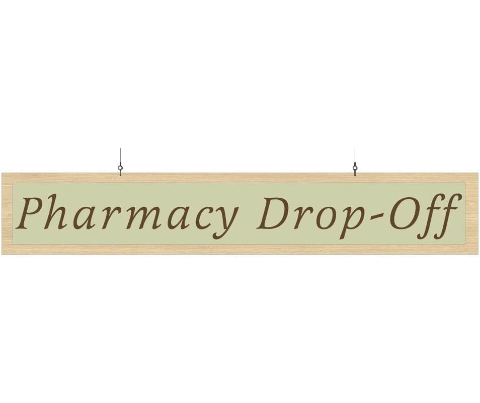 Department Sign, Hanging (Traditional) - Pharmacy Drop-off Shop2It Retail - Department Sign, Hanging (Traditional) - Pharmacy Drop-off