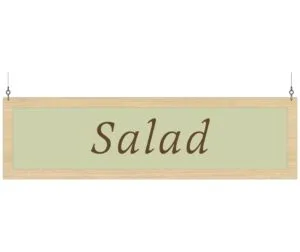 Shop2It Retail - Department Sign, Hanging (Traditional) - Salad