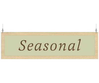 Department Sign, Hanging (Traditional) - Seasonal