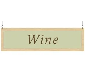 Shop2It Retail - Department Sign, Hanging (Traditional) - Wine