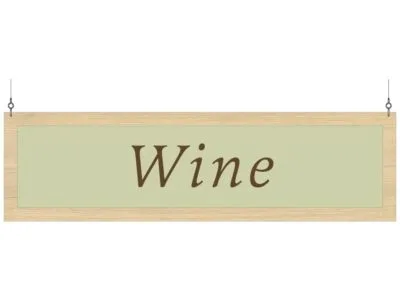 Department Sign, Hanging (Traditional) - Wine