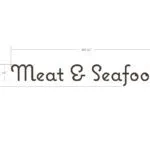 Natural Collection's Meat & Seafood wayfinding sign large wall copy dimensional letters measuring about 29" tall by 207" wide.