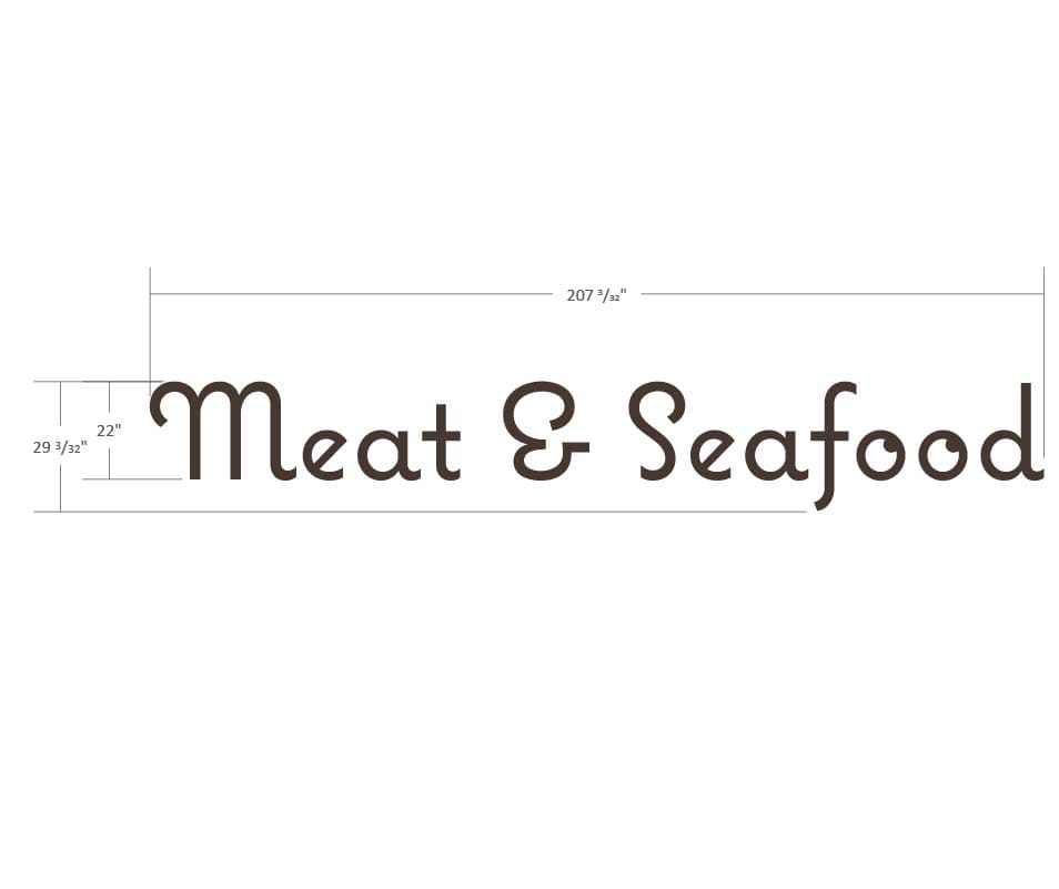 Department Sign, Wall Copy (Natural) - Meat and Seafood Shop2It Retail - Department Sign, Wall Copy (Natural) - Meat and Seafood