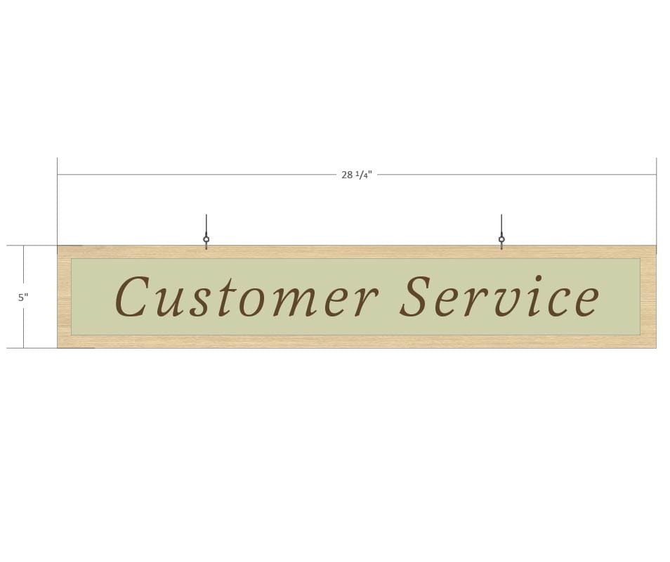 Department Sign, Hanging (Traditional) - Customer Service Shop2It Retail - Department Sign, Hanging (Traditional) - Customer Service