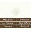 Traditional Collection's aisle marker inserts for the Frozen food deptarment kit of 24 inserts digitally printed on styrene.