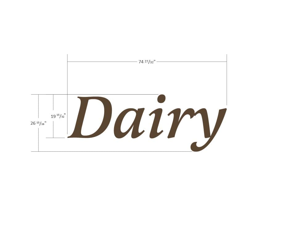 Department Sign, Wall Copy (Traditional) - Dairy Shop2It Retail - Department Sign, Wall Copy (Traditional) - Dairy