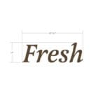 Traditional Collection's wayfidning wall-mounted with dimensional letters Produce dept sign that is 22" tall by 67" wide.