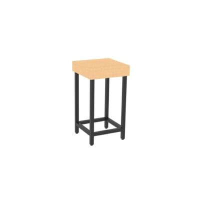 Retail display stand from the Laney Collection by Shop2It Retail. Shown in the blonde maple finish option.