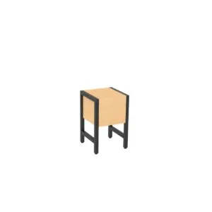 Small retail display stand from the Shop2It Retail's Cooper Collection. Shown in the blonde maple finish option.