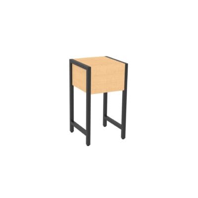 Large retail display stand from Shop2It Retail's Cooper Collection. Shown here in the Blonde Maple finish option.