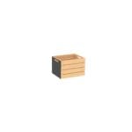 Decorative Crate with metal plate ends from Shop2It Retail. Shown in the blonde maple finish option.