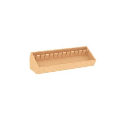 Wine shelf crate from Shop2It Retail. Shown here in the blonde maple finish option.