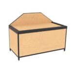 Produce End Cap Display from Shop2It Retail's Cooper Collection. Shown in Blonde Maple Finish Option.