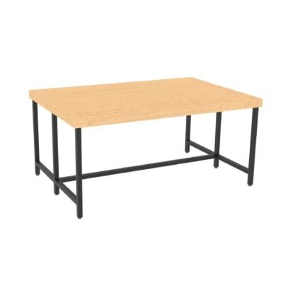 Tall, double width retail nesting table from Shop2It Retail's Cooper Collection. Shown here in the blonde maple finish option.