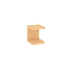 Wide U-Shelf Floral Display Stand measuring 17"x 21.5" x 17". Shown here in the blonde maple finish.