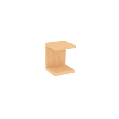 Wide U-Shelf Floral Display Stand measuring 17"x 21.5" x 17". Shown here in the blonde maple finish.