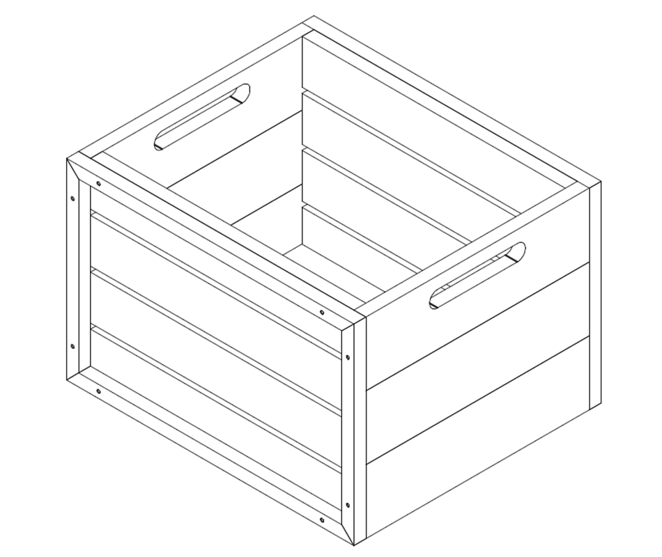 Decorative Crate - Metal Frame Shop2It Retail - Decorative Crate - Metal Frame