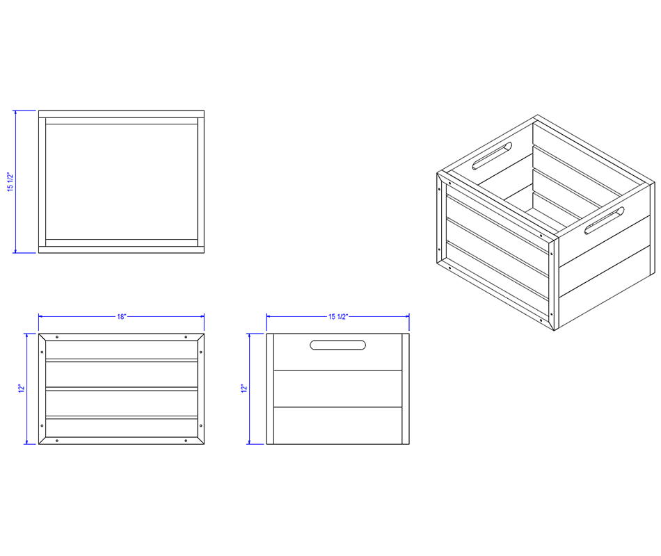 Decorative Crate - Metal Frame Shop2It Retail - Decorative Crate - Metal Frame