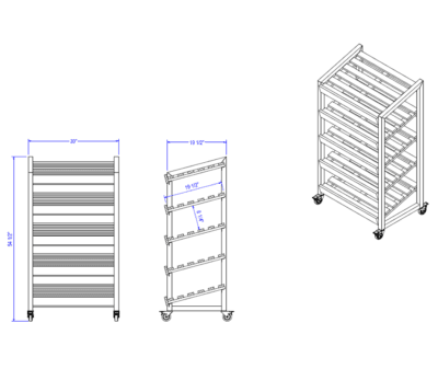 Bakery Bread Rack (Cooper) - 5-Shelf - Image 4