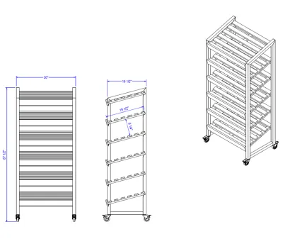 Bakery Bread Rack (Cooper) - 6-Shelf - Image 4