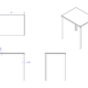 Medium Metal Retail Nesting Table (Laney) - Image 5