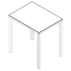 Medium Metal Retail Nesting Table (Laney) - Image 3