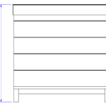 A side view of the Laney Collection's Wood Dump Bin showing a height measurement of 30"