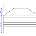 A front view of the Cooper Collection's Produce End Cap with a width measurement of 72", an overall height measurement of 51-9/16", a backboard height of 15-5/8" and a base membership of 35-13/16"