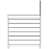 A simplified side view of the Cooper Collection's Produce End Cap.