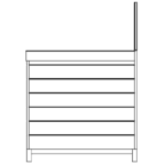 A simplified side view of the Cooper Collection's Produce End Cap.