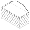 A simplified front angle view of the Cooper Collection's Produce End Cap.