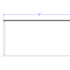 Top view of the Laney Collection's Produce End Cap Display showing dimensions of 72" wide by 36" depth.