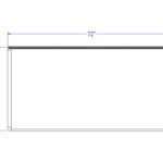 Top view of the Laney Collection's Produce End Cap Display showing dimensions of 72" wide by 36" depth.