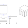 Combined image of all views of Shop2It Retail's Cooper Collection Produce Orchard Bin.