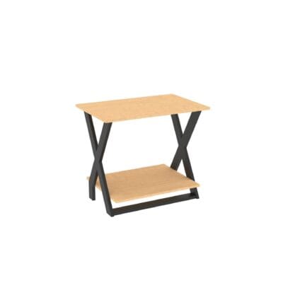 Medium display table from Shop2It Retail's Xander collection. Shown here in the blonde maple finish option.